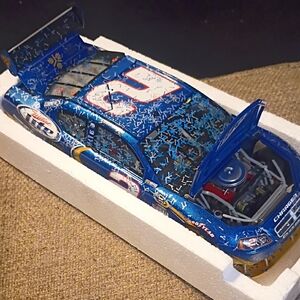 Blue Diecast Race Car Model